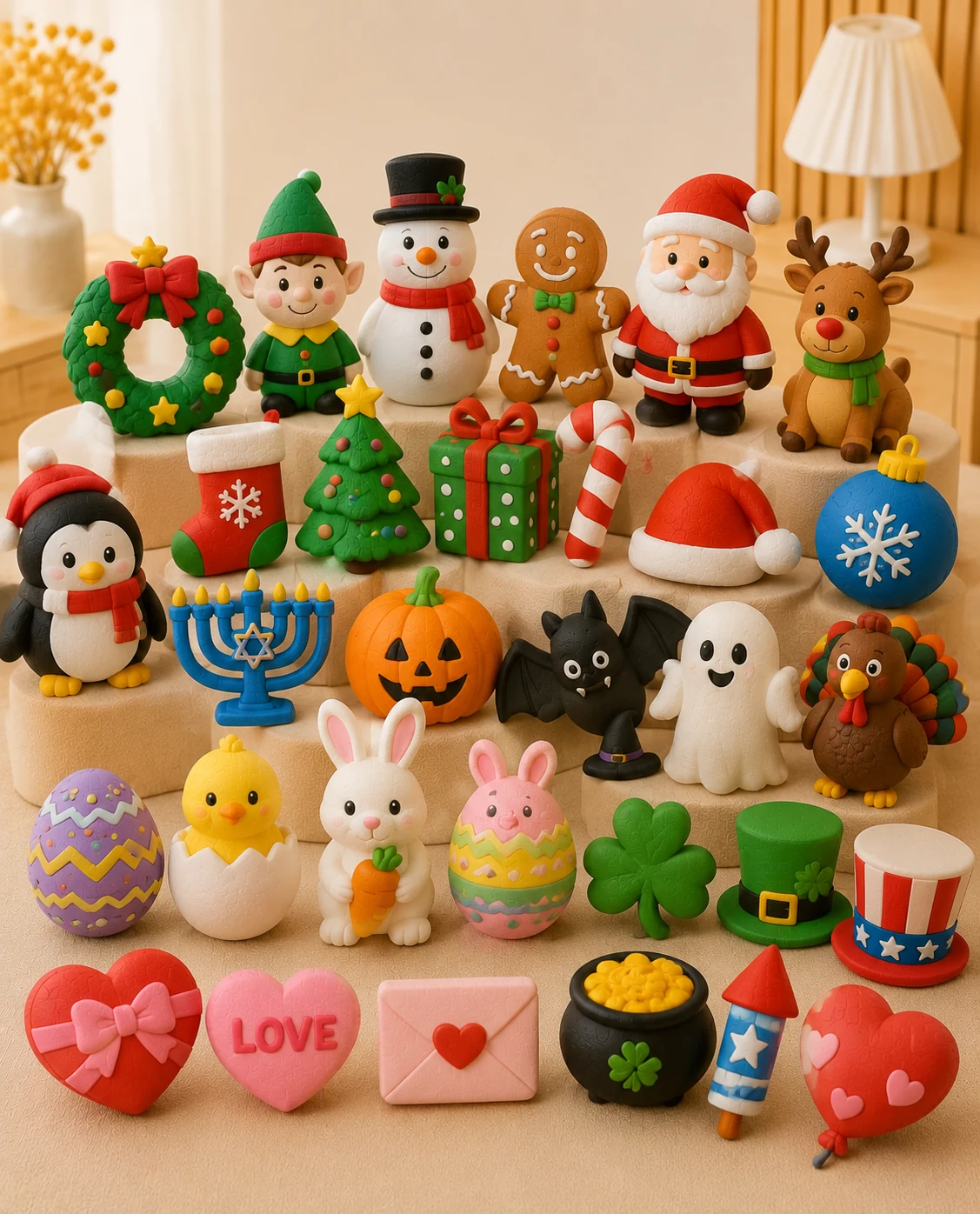 Colorful holiday series latex pet toys