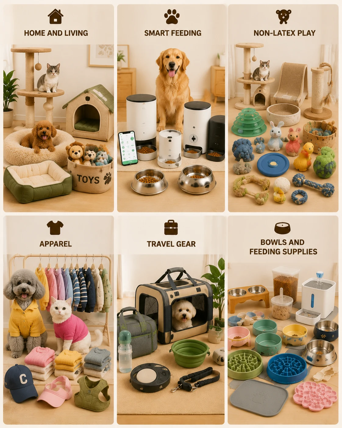 One-stop pet product sourcing categories